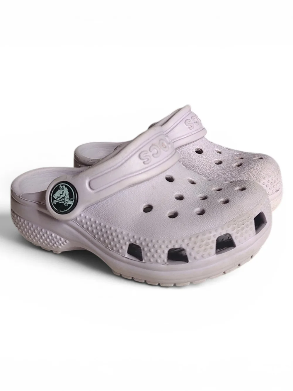 CROCS Iconic Comfort Slip On Lavender Clog Shoes Little Girls Size C5